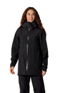 Rab Women's Firewall Waterproof Parka in Black - worn, front