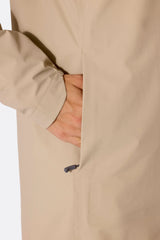 Rab Women's Firewall Waterproof Parka in Dark Pebble - hand pocket detail on model (1 of 2)