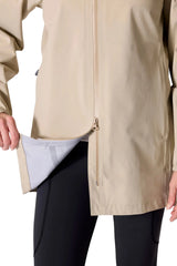 Rab Women's Firewall Waterproof Parka in Dark Pebble - side hem detail on model (1 of 2)