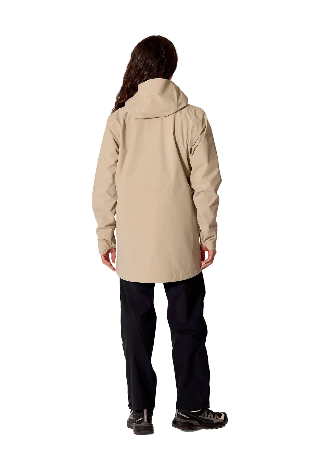 Rab Women's Firewall Waterproof Parka in Dark Pebble - worn, back (2 of 5)