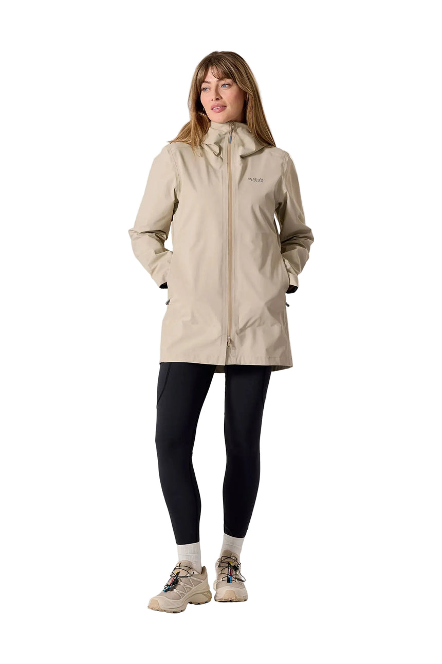 Rab Women's Firewall Waterproof Parka in Dark Pebble - worn, front (5 of 5)