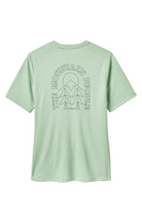 Rab Women's Force Cirque Tee in Fig Green - back
