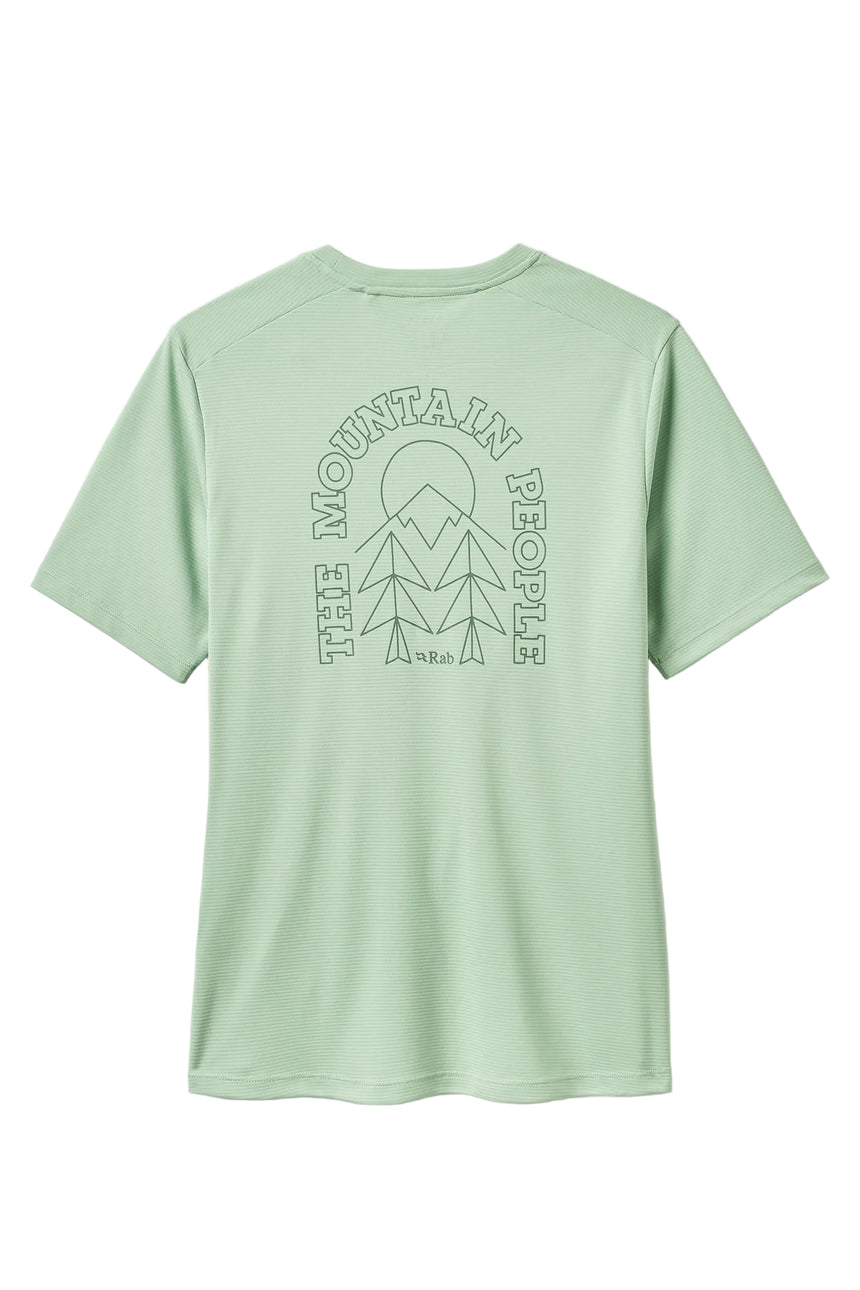 Rab Women's Force Cirque Tee in Fig Green - back