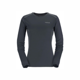 Rab Women's Force LS Tee in Beluga - Front
