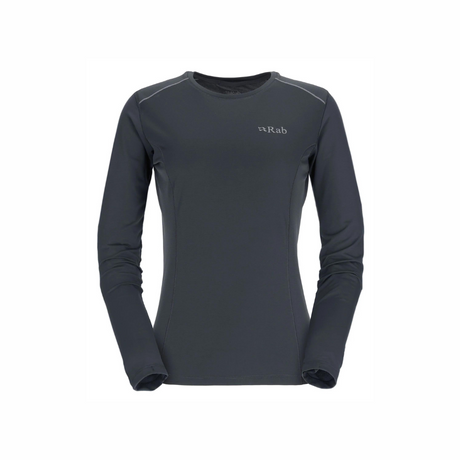 Rab Women's Force LS Tee in Beluga - Front