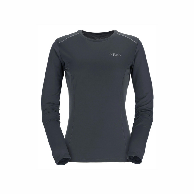 Rab Women's Force LS Tee in Beluga - Front