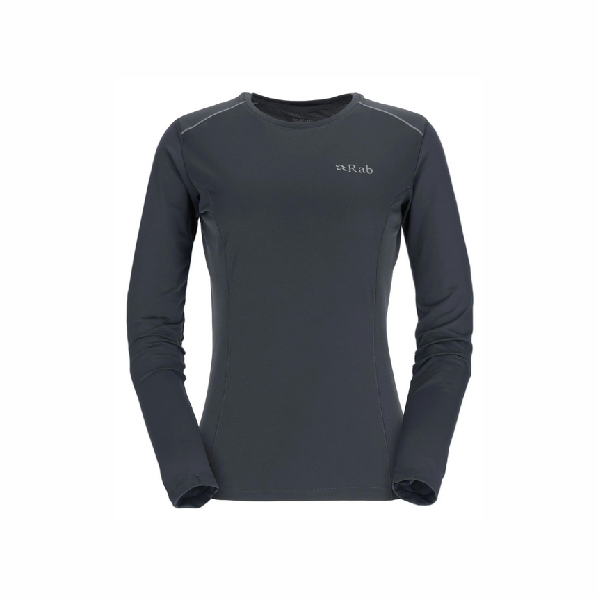 Rab Women's Force LS Tee in Beluga - Front
