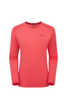 Rab Women's Force LS Tee in Hibiscus - Front