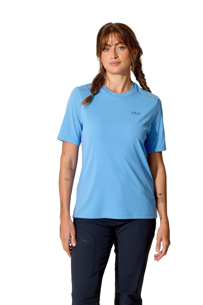 Rab Women's Force Tee in Bluebird - Model Front