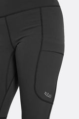 Rab Women's Incline AS Tights in Black - thigh pocket detail