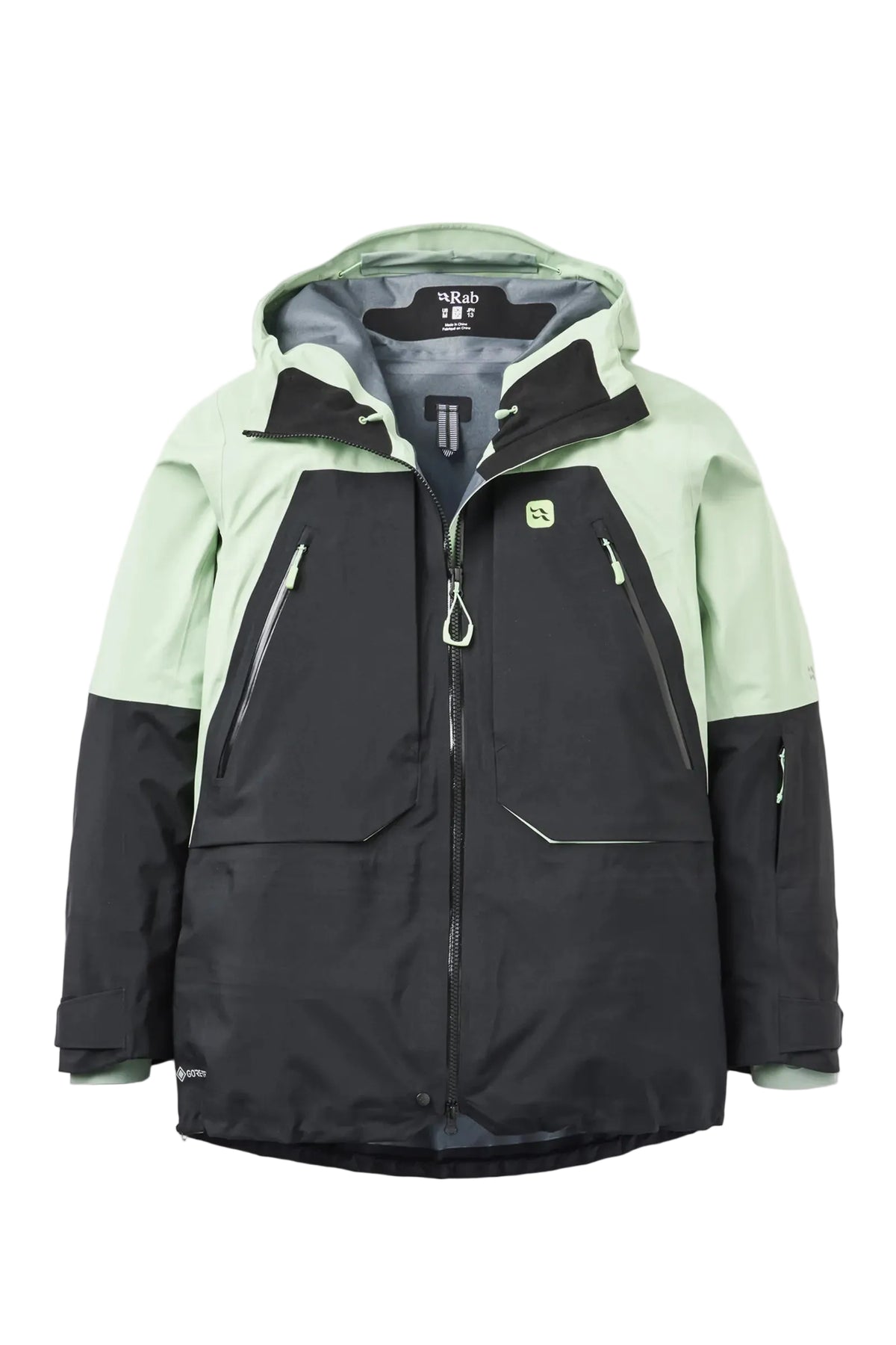 Rab Women's Khroma Converge GORE-TEX Ski Jacket in Fig Green/Black - front
