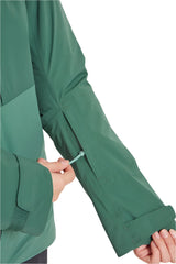 Rab Women's Khroma Diffract Insulated Ski Jacket in Greenslate/Eucalyptus - cuff detail