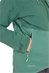 Rab Women's Khroma Diffract Insulated Ski Jacket in Greenslate/Eucalyptus - cuff vent detail
