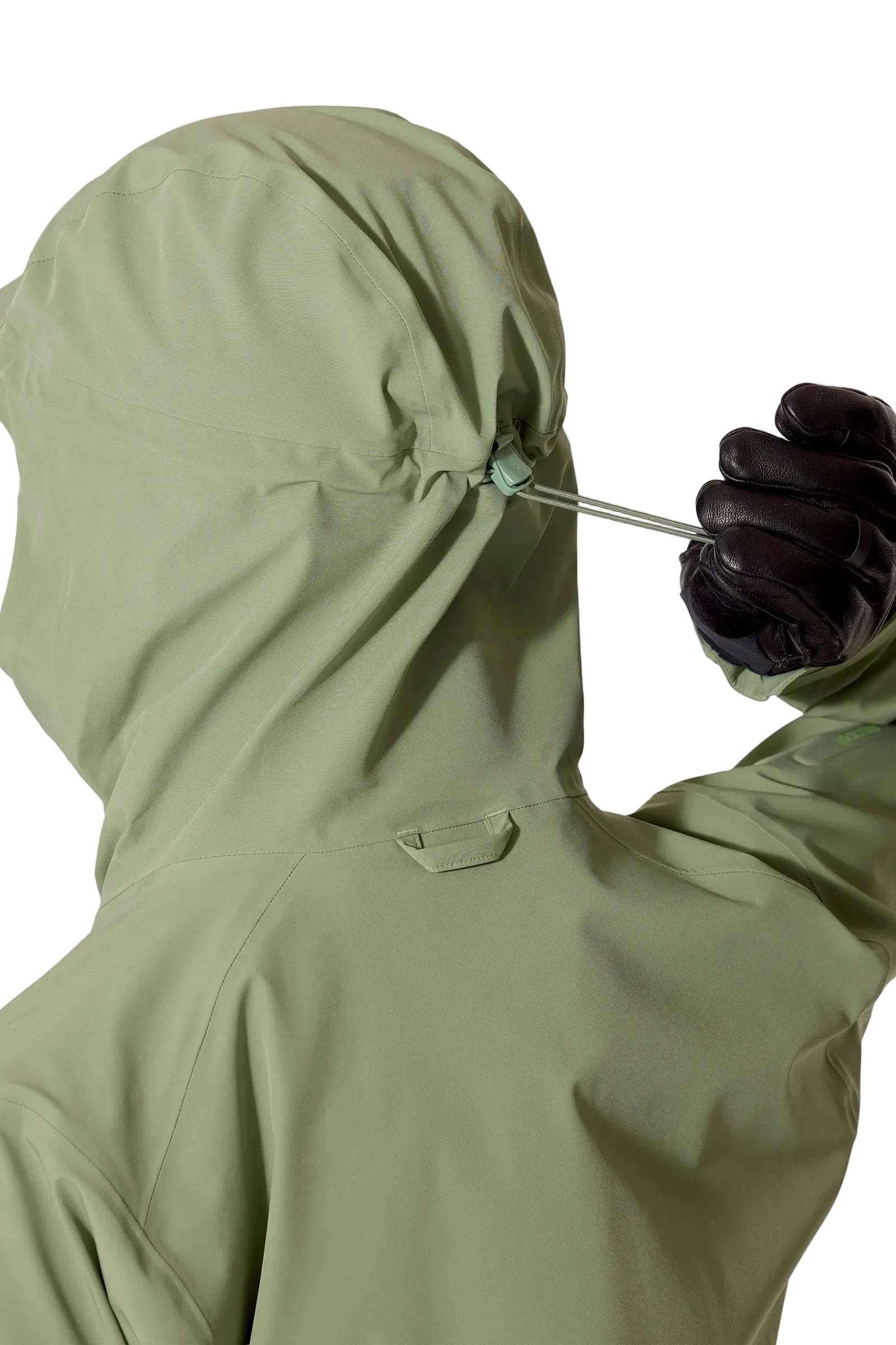 Rab Women's Kinetic Alpine Stretch Jacket - hood detail, worn (2 of 3)