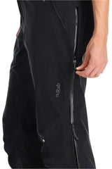 Rab Women's Latok GORE-TEX Pro Pants in Black - side zip detail, worn