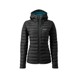 Rab Women's Microlight Alpine Down Jacket in Black - Front