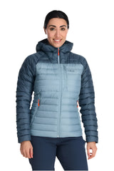 Rab Women's Microlight Alpine Down Jacket in Orion Blue (Reference) - Worn, Front