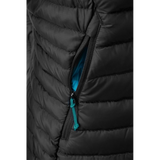 Rab Women's Microlight Down Vest in Black - Zip Pocket Detail