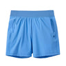 Rab Women's Momentum Shorts in Bluebird - flat lay