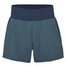 Rab Women's Momentum Shorts in Orion Blue - flat lay