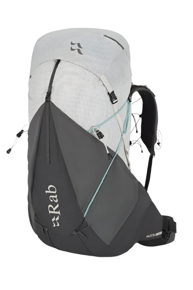 Rab Women's Muon ND50L Hiking Pack in Pewter/Graphene - Front View