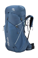 Rab Women's Muon ND50L Hiking Pack in Tempest Blue - Front View