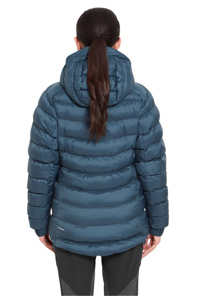 Rab Women's Nebitron Pro Insulated Jacket in Orion Blue - worn back