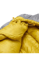 Rab Women's Neutrino Down Sleeping Bag (-6°C/20F) in Zinc/Dark Pollen - Baffle Detail