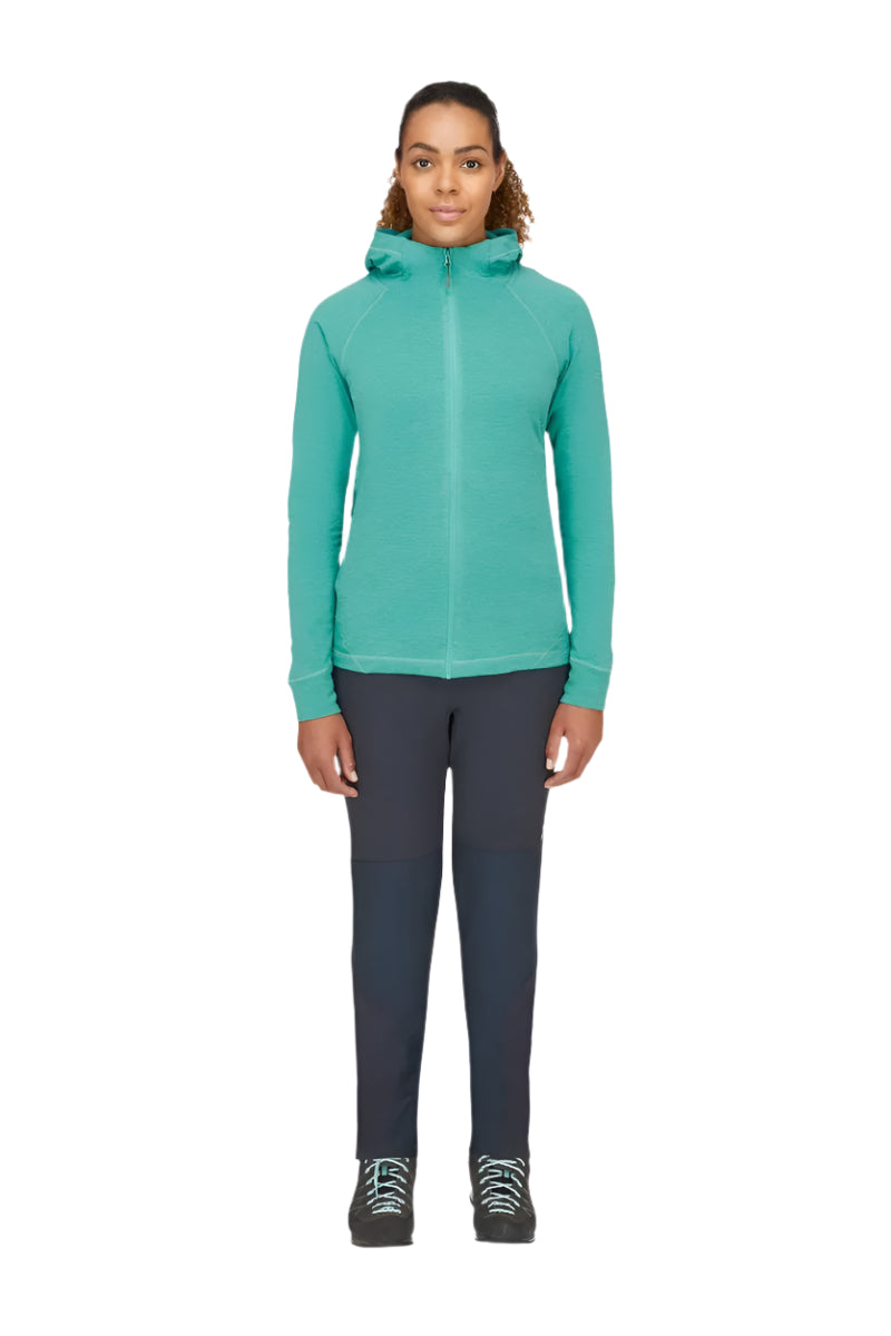 Rab Women's Nexus Hoody in Glacier Blue - worn
