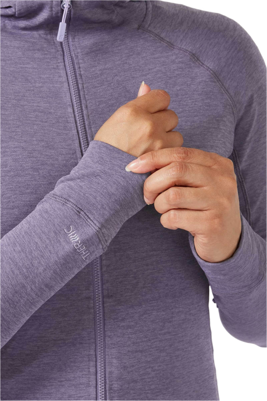 Rab Women's Nexus Hoody in Purple Sage - cuff detail
