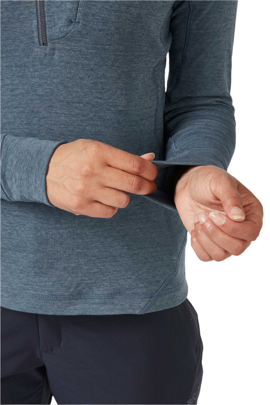 Rab Women's Nexus Pull-On in Steel - cuff detail