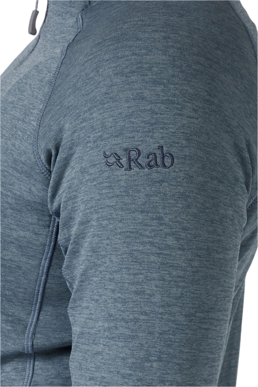 Rab Women's Nexus Pull-On in Steel - shoulder branding detail