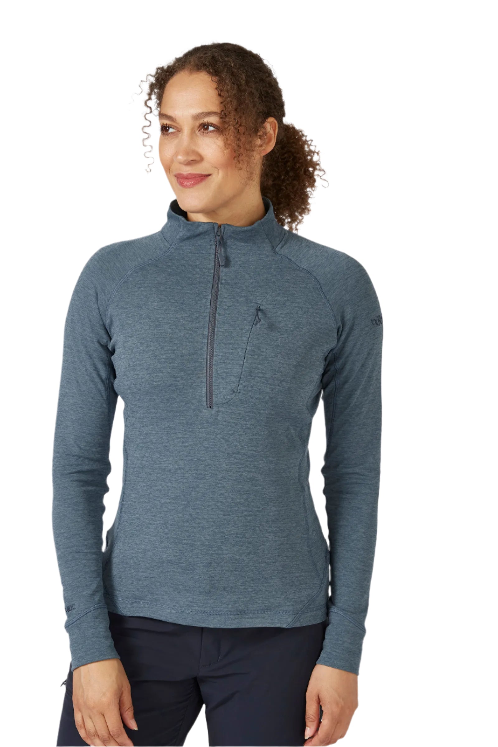 Rab Women's Nexus Pull-On in Steel - worn, front