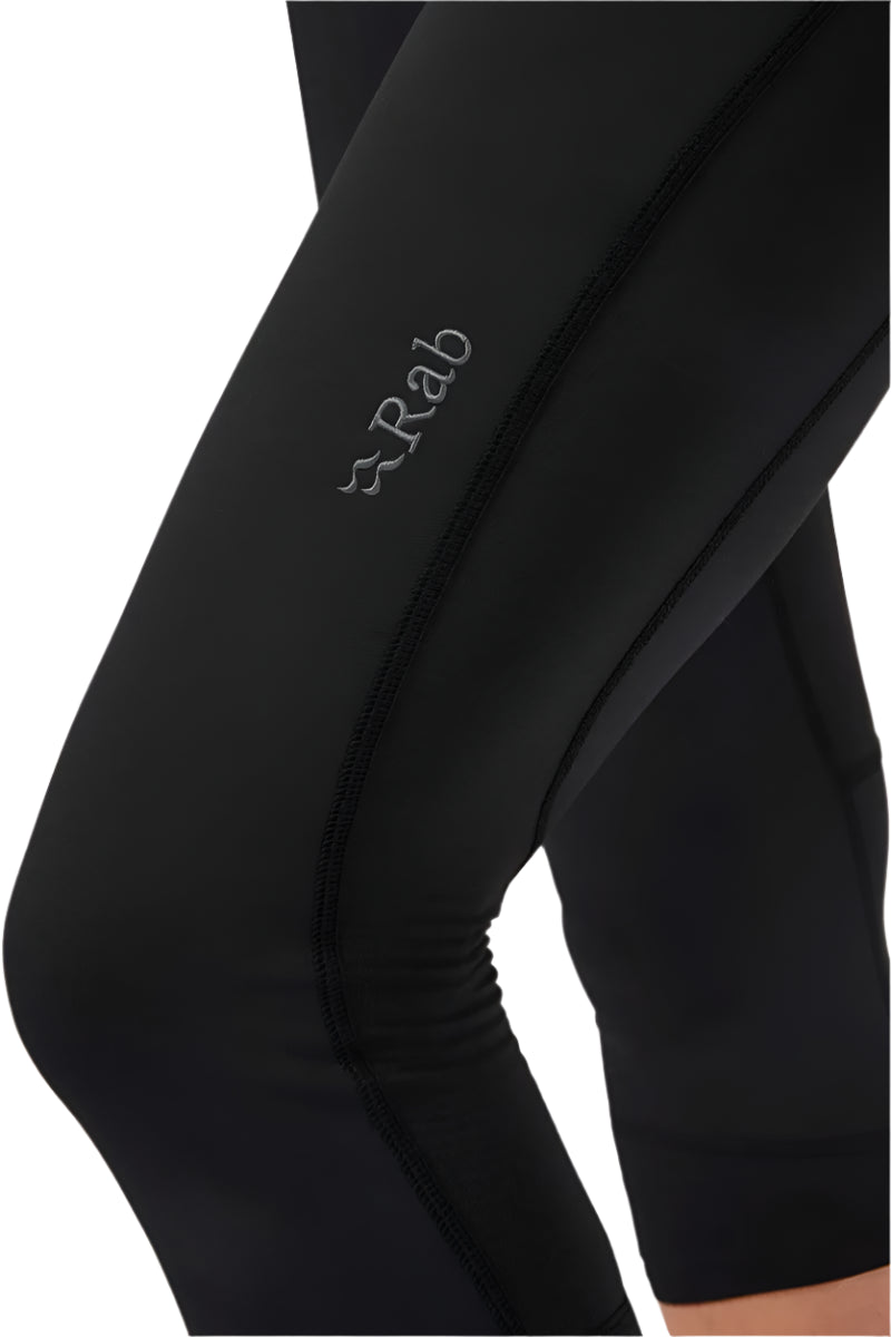 Rab Women's Ocular 3/4 Tights in Black - logo detail