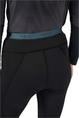 Rab Women's Ocular 3/4 Tights in Black - waistband detail, back