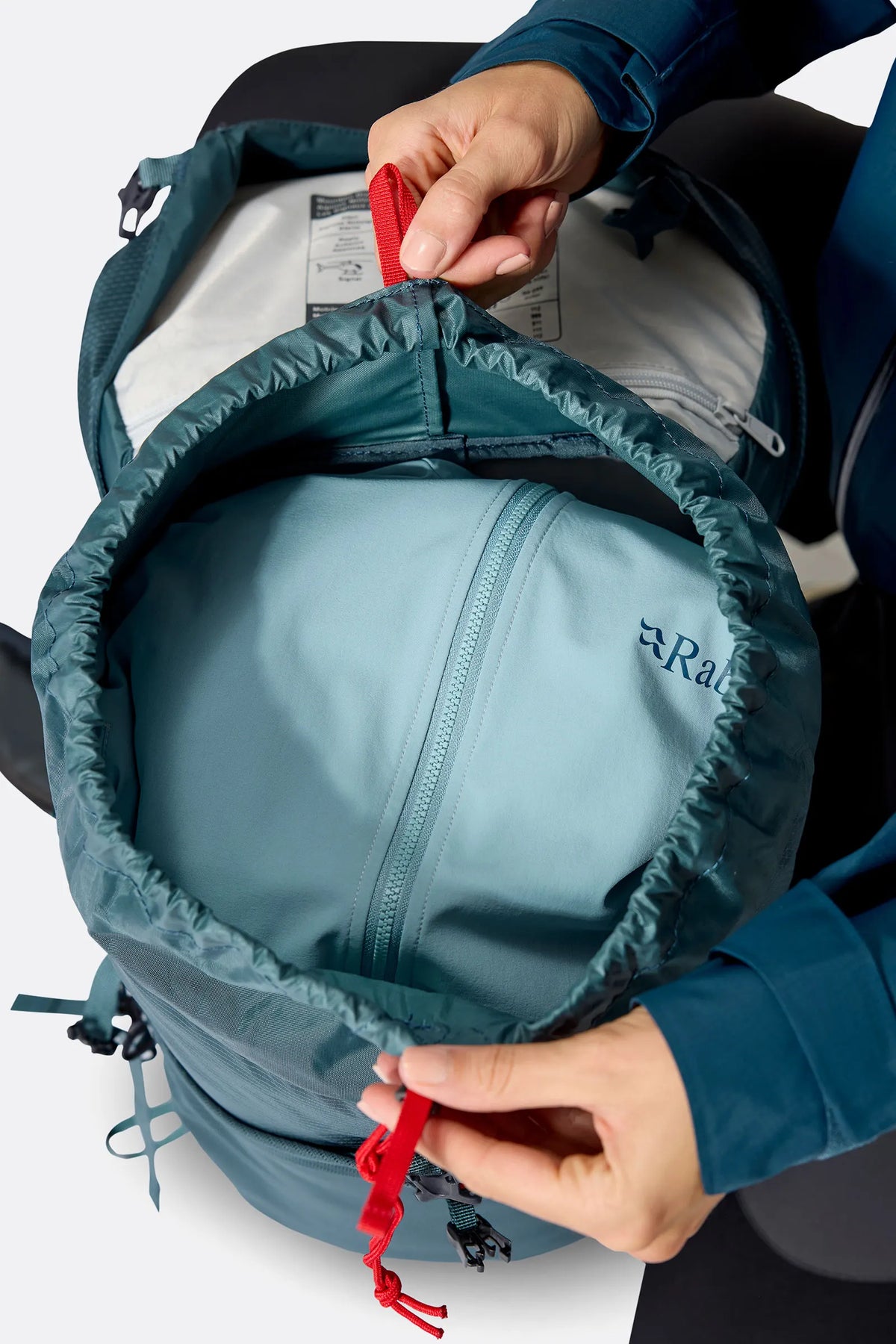 Rab Women's Protium ND33L Day Pack in Orion Blue - Lid Pocket Detail