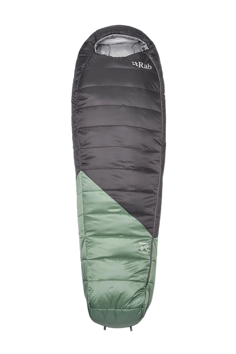 Rab Women's Radeon Synthetic Sleeping Bag (0°C/32F) in Dark Fig Green/Graphene - front