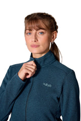 Rab Women's Ryvoan Jacket in Tempest Blue - collar detail
