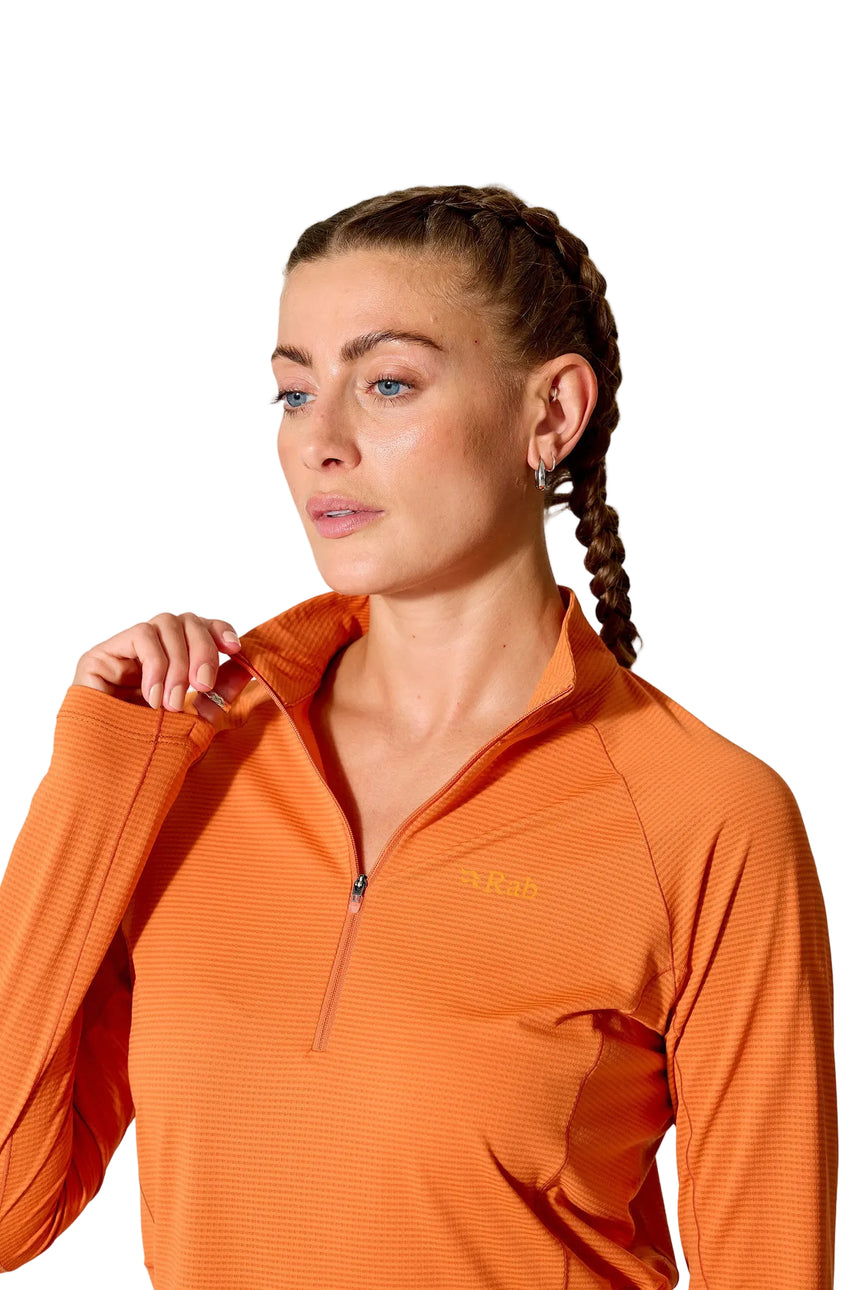 Rab Women's Sonic LS Zip - collar detail