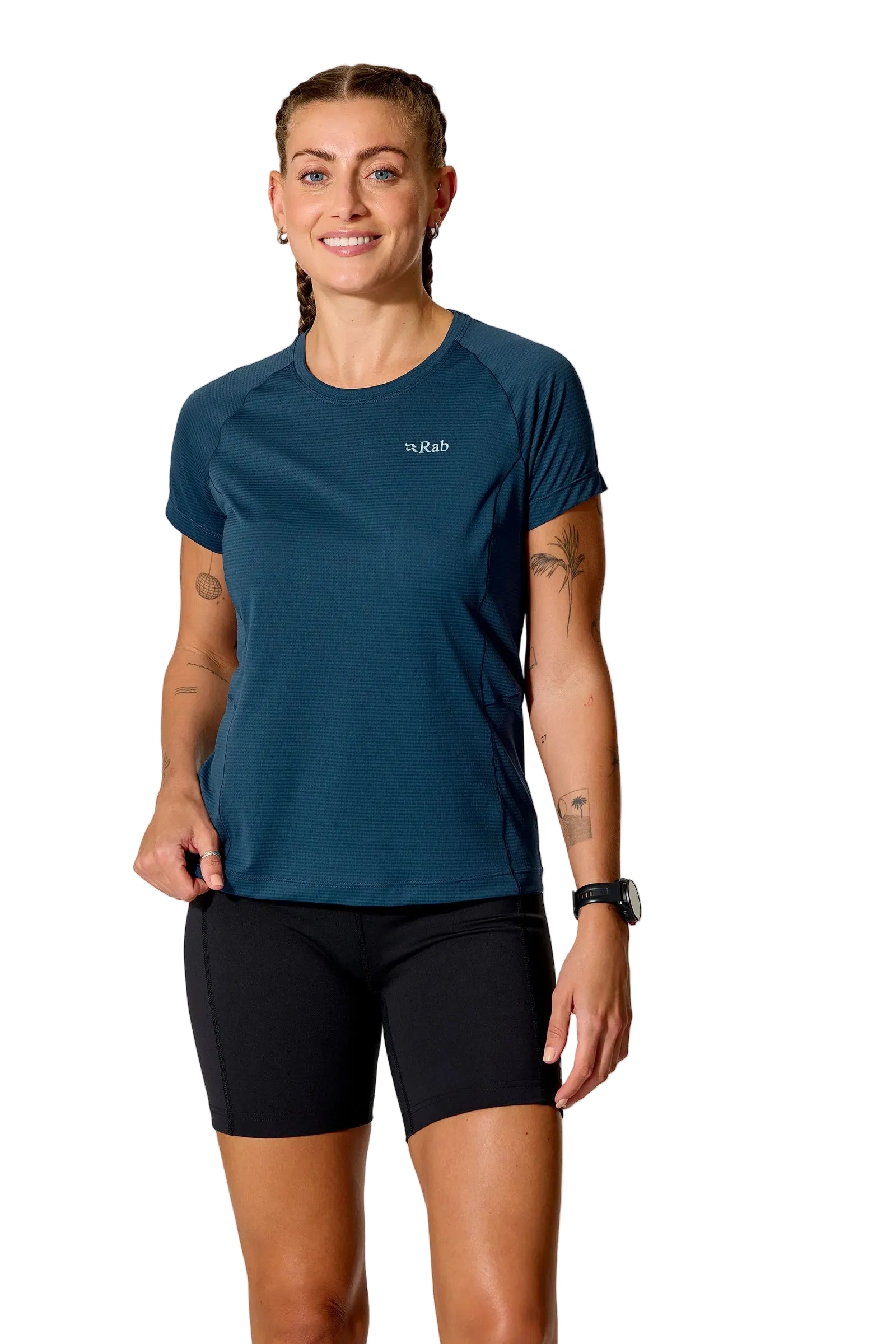 Rab Women's Sonic Tee in Tempest Blue (Reference) - Front