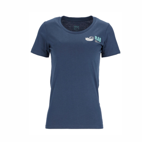 Rab Women's Stance Vintage Tee in Deep Ink - front
