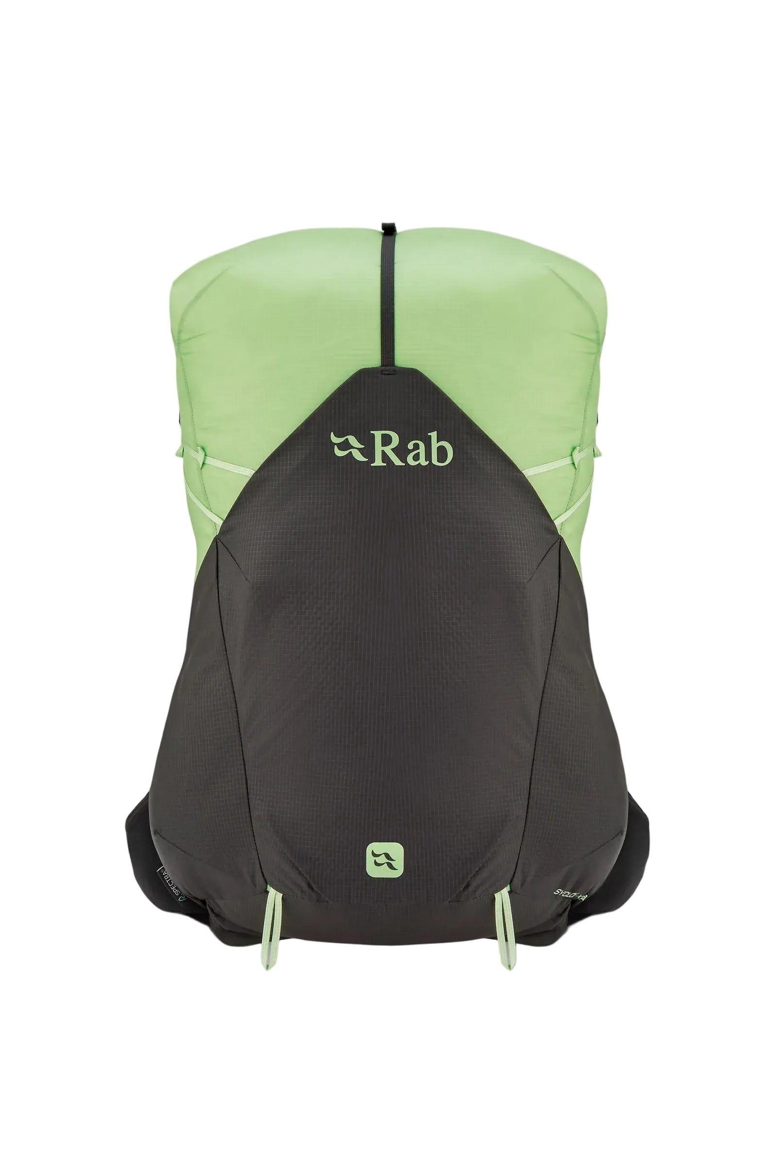 Rab Women's Syclon XP ND 28L Waterproof Pack in Black/Dark Fig Green - Front Standalone 2