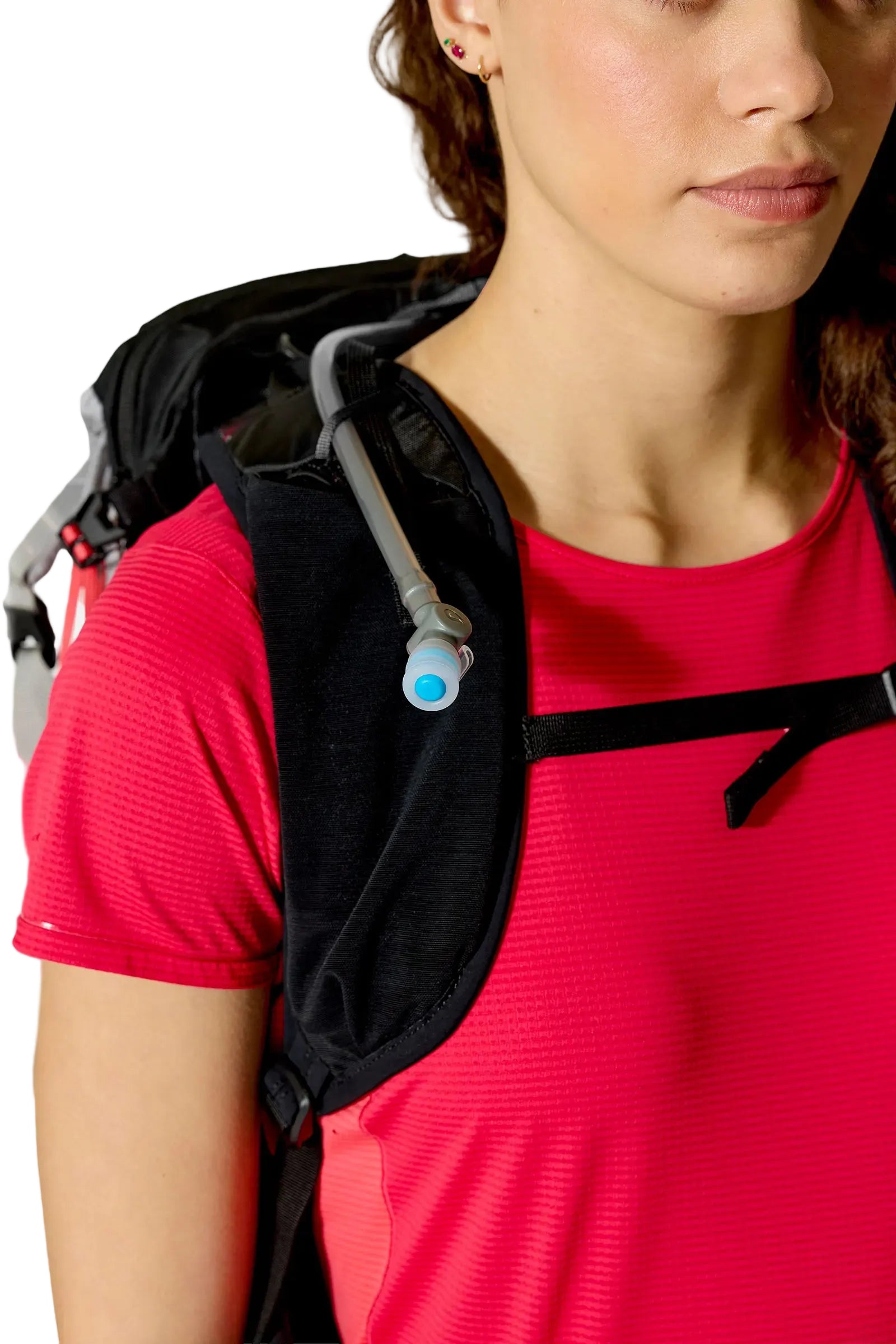 Rab Women's Syclon XP ND 28L Waterproof Pack in Black/Dark Pewter - Chest Strap Detail