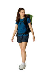 Rab Women's Syclon XP ND 38L Waterproof Pack in Black/Dark Fig Green - Front View On Model