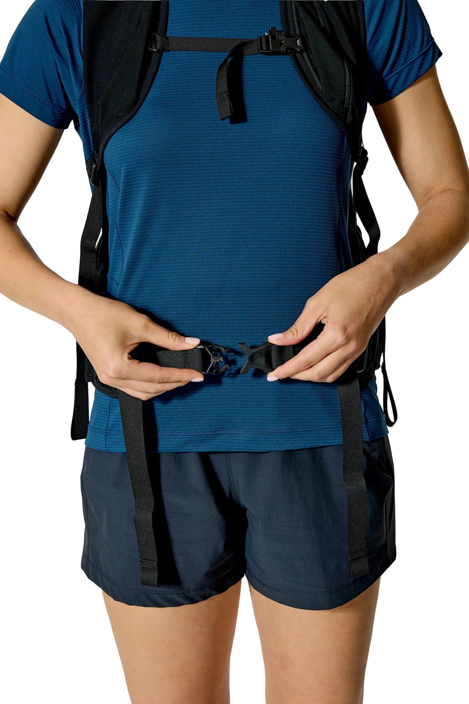 Rab Women's Syclon XP ND 38L Waterproof Pack in Black/Dark Fig Green - Hipbelt Detail