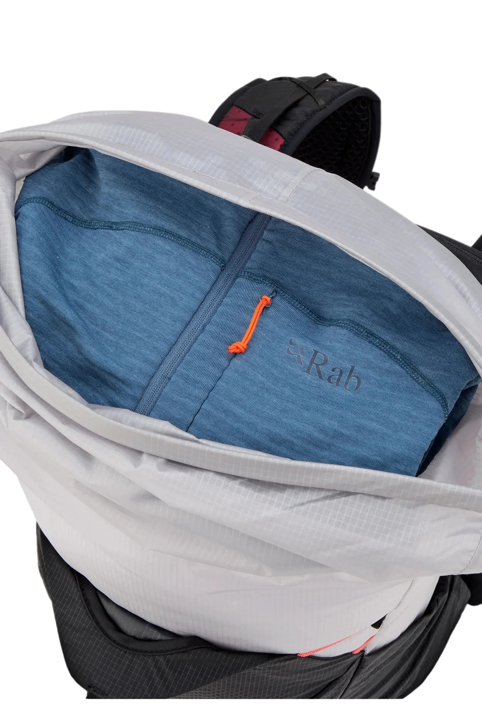 Rab Women's Syclon XP ND 38L Waterproof Pack in Black/Dark Pewter - Roll Top Open
