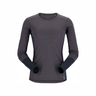 Rab Women's Syncrino Base LS Tee in Graphene - front