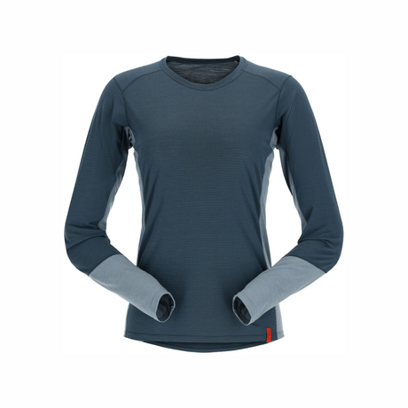 Rab Women's Syncrino Base LS Tee in Orion Blue - front