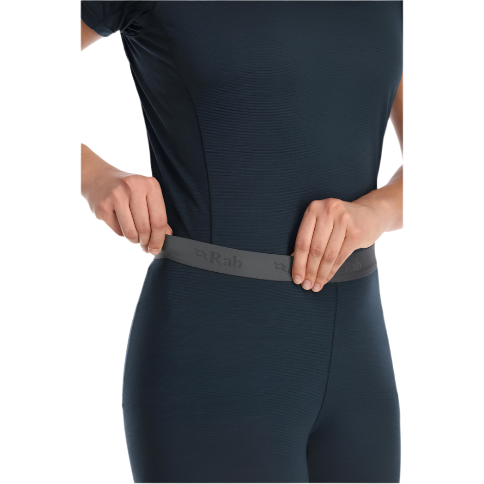 Rab Women's Syncrino Leggings in Beluga - waistband detail