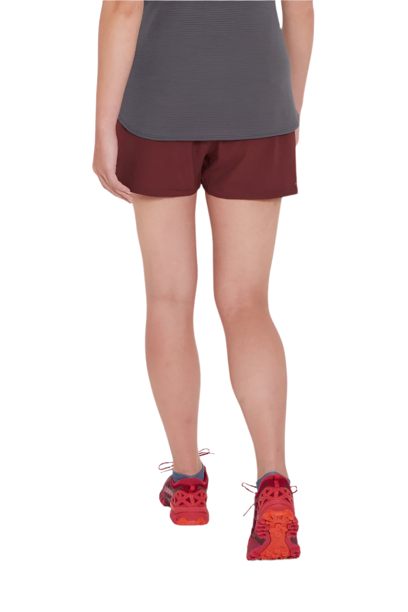 Rab Women's Talus Active Shorts in Deep Heather - on model, back